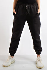 Tenley Black plain Jogger Pants