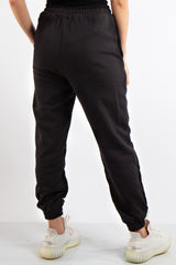 Tenley Black plain Jogger Pants