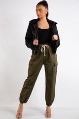 Linda Khaki Cargo Jogger Trousers