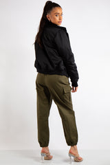 Linda Khaki Cargo Jogger Trousers
