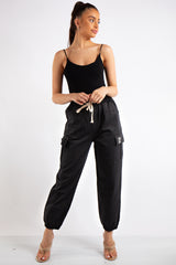 Linda Black Cargo Jogger Trousers