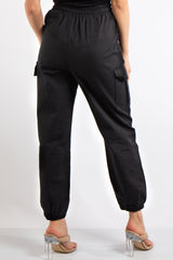Linda Black Cargo Jogger Trousers
