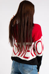 Erika Power Slogan Crew Neck Knitted Jumper